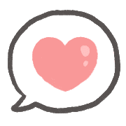 heart inside a speech bubble