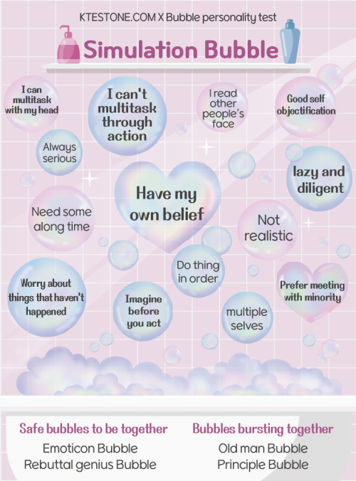 my bubble personality is...simulation bubble