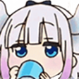 kanna having a sip of a beverage