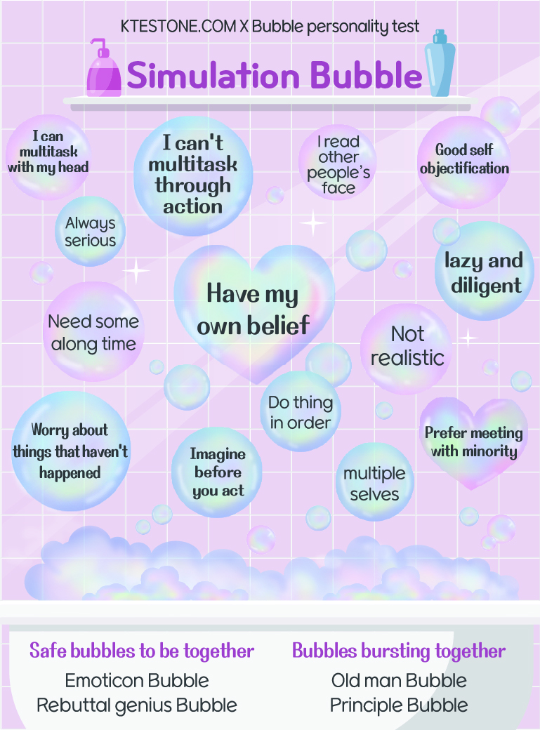 my bubble personality is...simulation bubble